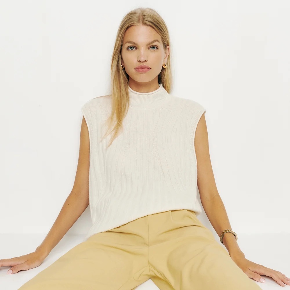 REFORMATION Palermo Cashmere Sweater Vest